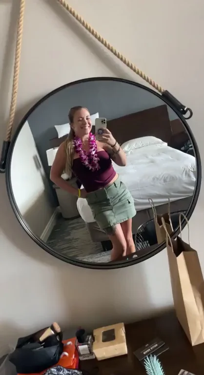 Pulling Down That Tight Tube Top for Massive Bolted-On Tits Tease