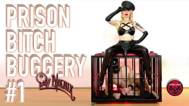 Sentenced to jail and non stop strap-on fucking from the Prison Governess!