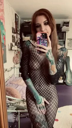 inked catsuit pussy view