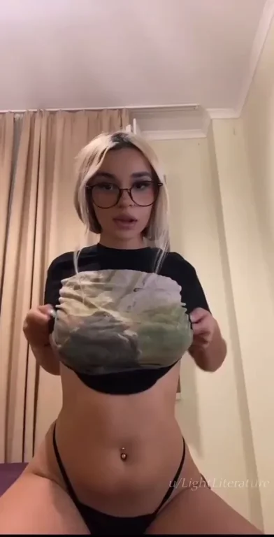 Barely Legal Blonde Begs for a Real Man to Dominate Her Slutty Body 😈🍑