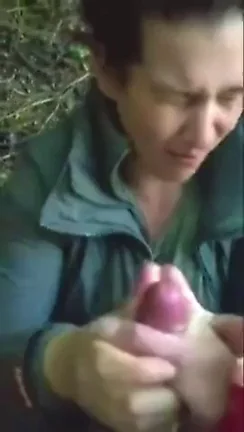 Grumpy Cumhater Mom Wrecks Outdoor Handjob Facial 😤💦🌳