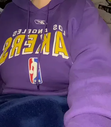 Lakers Hoodie Hottie Flashes Massive Tits to Kick Off the Weekend