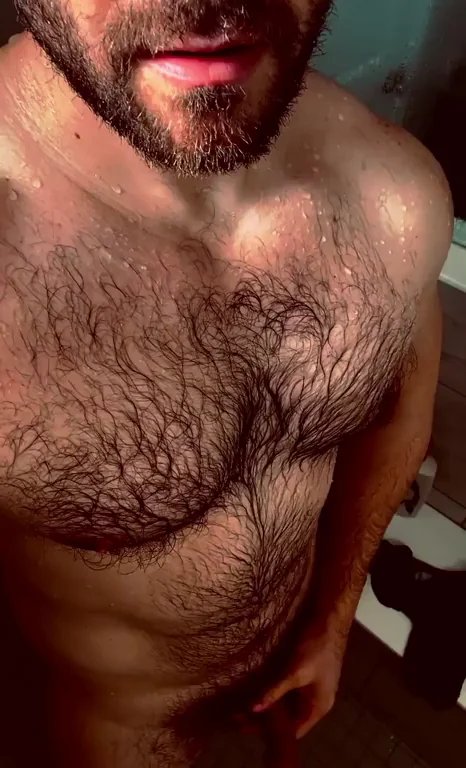 Showering My Thick Cock with Hot Loads 💦🐻