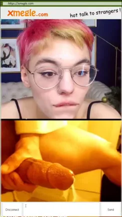 😲 Pink-Haired Babe's Cock Shock Reaction on Omegle! 🍆💦