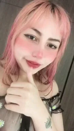 Sweet Pink-Haired Busty Asian Teen Teases 🍭💕