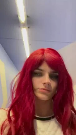 Tunnel Tease: Redhead Fuckdoll Flashes Perky Tits & Begs for 24/7 Pussy Pounding