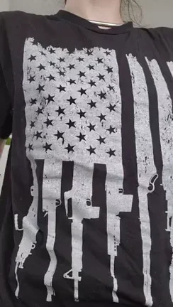 Tiny Tits Barely Hiding Under My Guns 'n Roses Tee 😈🔥