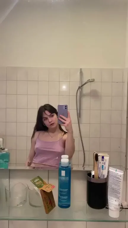 Would you excuse yourself at work to fuck my titties in this bathroom stall? 🤭 [reveal]