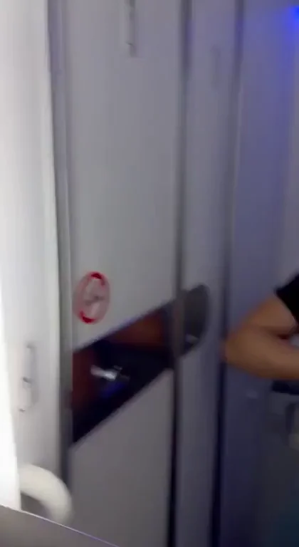 never let a plane stop you from showing off your boobs!