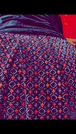 Anime Slut's Dildo Tease in Patterned Blanket 🔥🍆