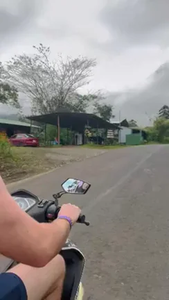 Tits-Out Scooter Slut Cruisin' Costa Rica Backroads