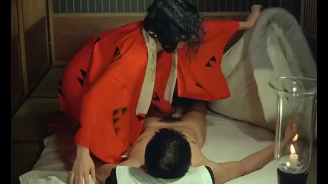 Eiko Matsuda tries to ride him again in 'In the Realm of the Senses' ('Ai no korÃ®da', 1976)