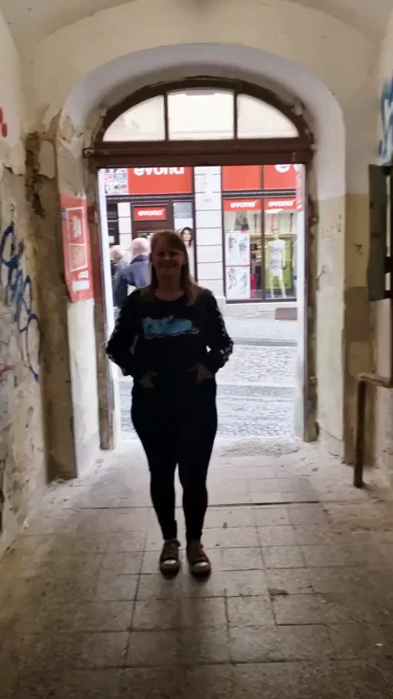 This city is a bit besieged by tourists, so showing those huge boobs of mine is a challenge. Heh