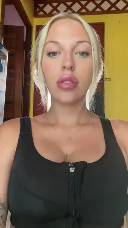 Busty Blonde Tease 💋 Ready to Run Those Tits Wild 🏃‍♀️🍑