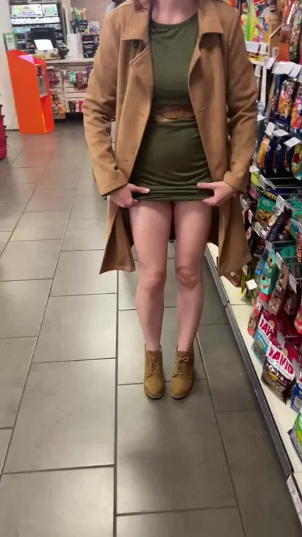 Clerk Catches My Slutty Flash on Camera 😈🛒