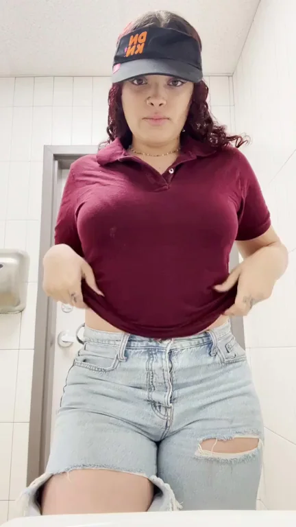 Spreading My Tight Tiny Donut Holes at Work 😈🍑💦