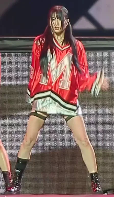 🔥 TWICE Momo's Slutty Red Jersey Thigh-High Tease 💦