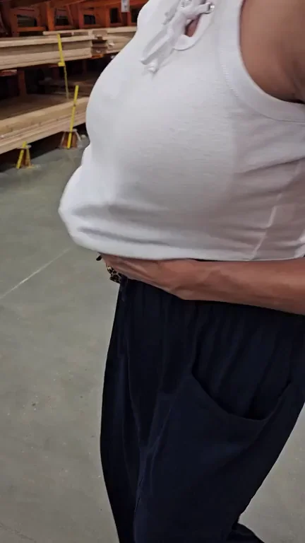 MILF Flashes Massive Tits in Hardware Store