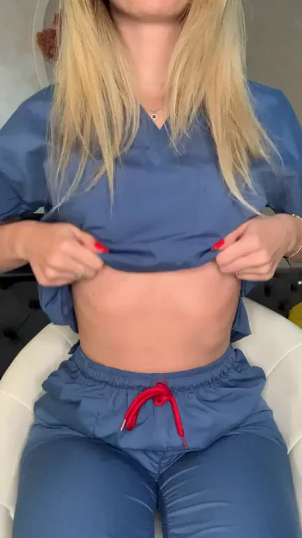 Say one word about my tiny nurse titties xx