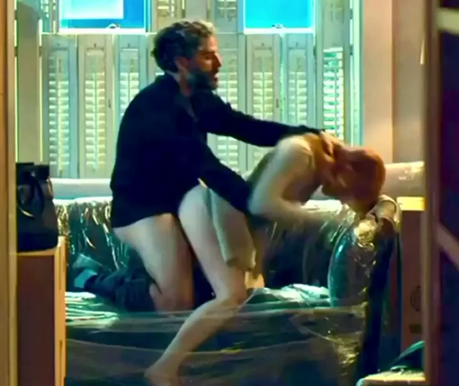 Jessica Chastain Gets Manhandled on the Couch