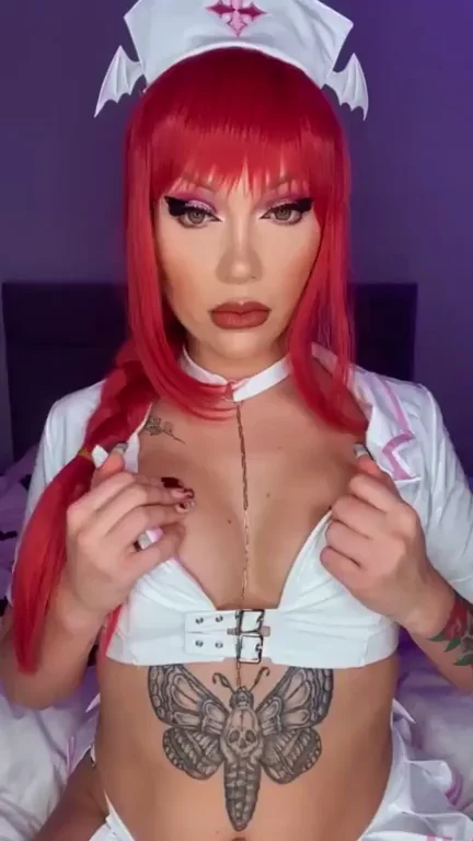 Redhead Nurse Slut's Dripping Checkup Tease
