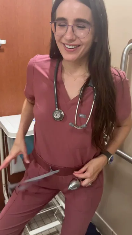 Nurse Slut Fills Her Juicy Ass 🍑💉 During Long Shift for Ultimate Relaxation