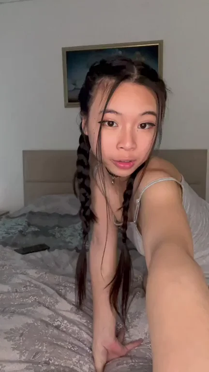 18YO Asian Cutie in Pigtails Begs: 'How Young Would Daddy Go?'