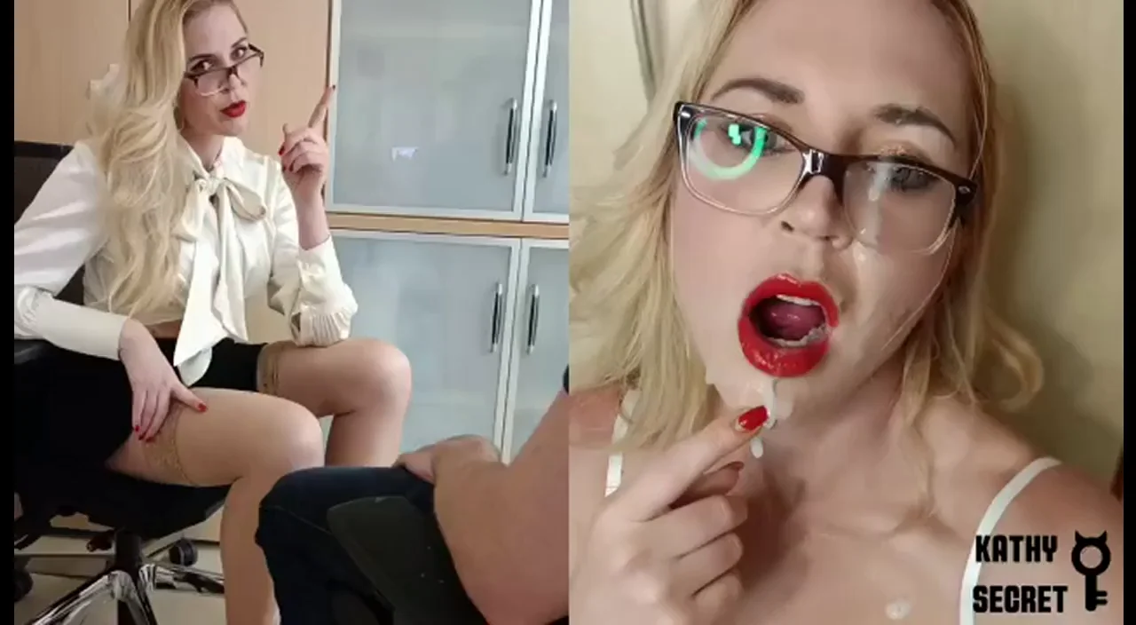Teacher Kathy's Slutty BJ Face-Blast: Student Unloads Double Cum Tsunami!