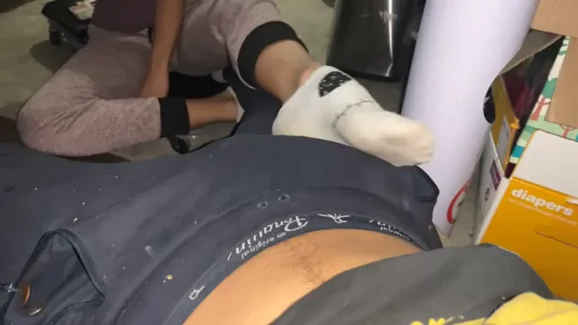 🍽️ Sneaky Table Sockjob Tease - Cum Under the Restaurant Table! 😈