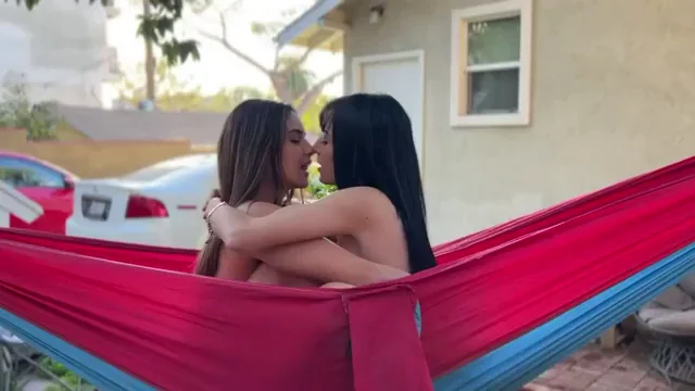 Relaxing in the hammock