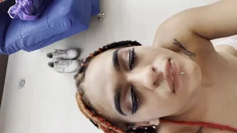 Teen latina takes a big cum shot