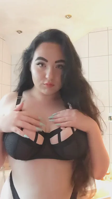 Should I Strip Fully Naked? 🔥 Big Tits Tease 😈
