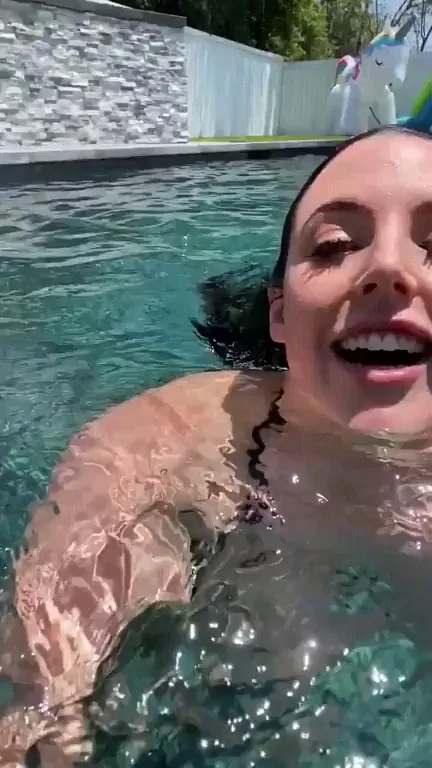 Angela White Swimming