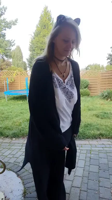 My neighbor thinks I'm perfect breeding material and would love to fuck me and cum inside me. Now he's staring too. Why do you think that is? [GIF]