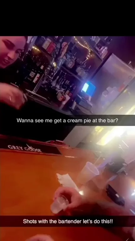 Cream pie at a bar!
