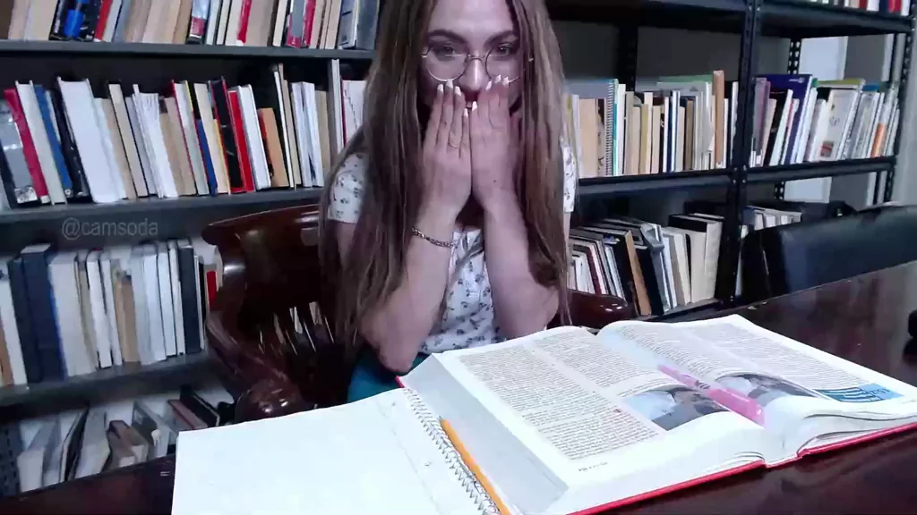 Library Tease: Flashing Big Nipple Tits in Public
