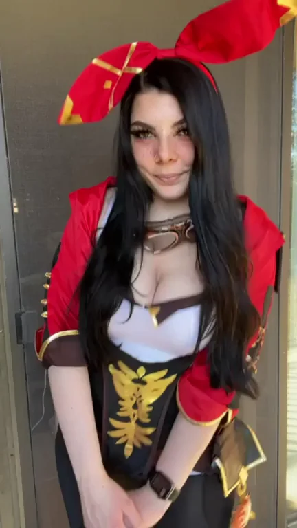 Goth Bunny Slut's Tits Begging to Burst Out 🐰💦