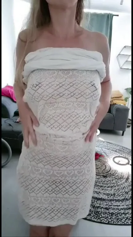 No Panties Needed Under This Lacy Dress? 😈🔥
