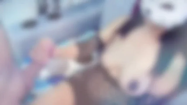 😈 Asian Cumslut Milks Thick Cock with Tits in Homemade Glory 💦