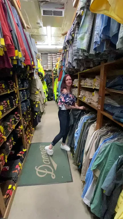 🛒 Busty Slut's Boob Bounce in Army Surplus Store 😈🍈🍈