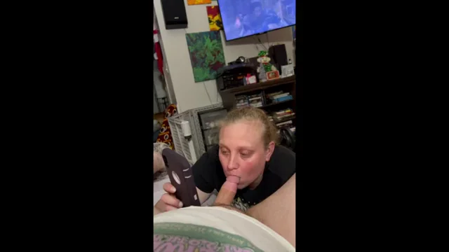 Fine I'll play with your dick but I'm not putting my phone down