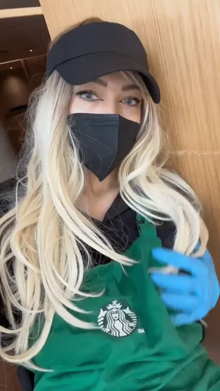 Barista Babe's Coffee Delay: Pussy Play on Shift 😈☕