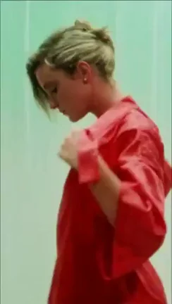 🔥 Kimberly Johnston Slips Off Red Robe & Flashes Juicy Tits 💦