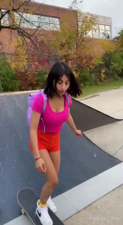 Say One Word About My Juicy Tits on Skateboard 😁🍈🍈