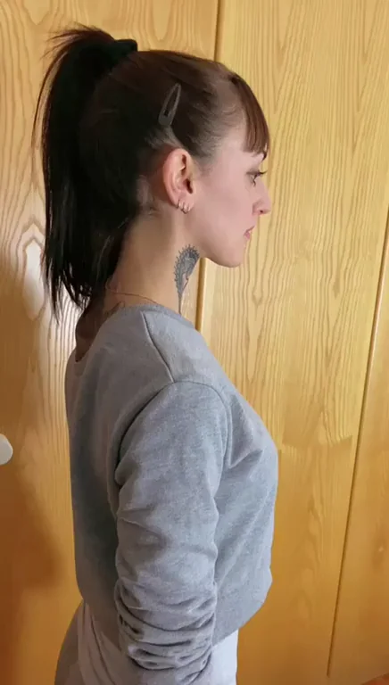 Santa's Naughty Gift: Skinny Cutie’s Inked Ass Tease 😈🍑