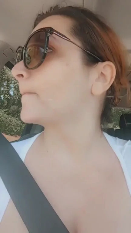🔥 My Slutty Drive with Tits Out & Hold the Moan 😈🚗