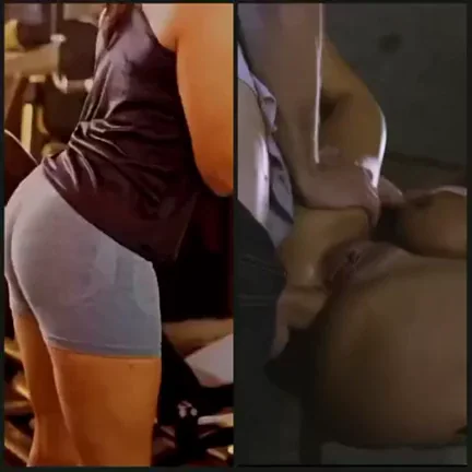 She teased me a lot with that 🍑 in gym and got this in return