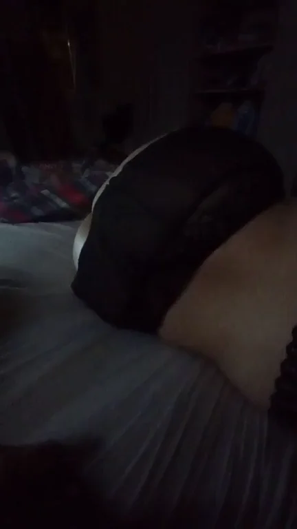 My husband loves to wake me up with cock, so I put a sexy lingerie so he could have fun while I sleep