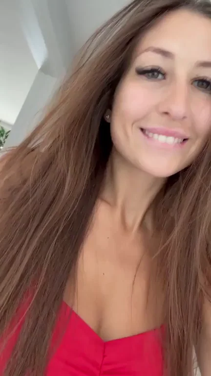 Finger My Wet Pussy, No Panties Under This Tight Red Dress 😈🔥