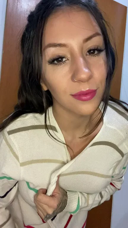 Latina Babe's Perky Tits: Too Small? You Judge! 🔥🍑